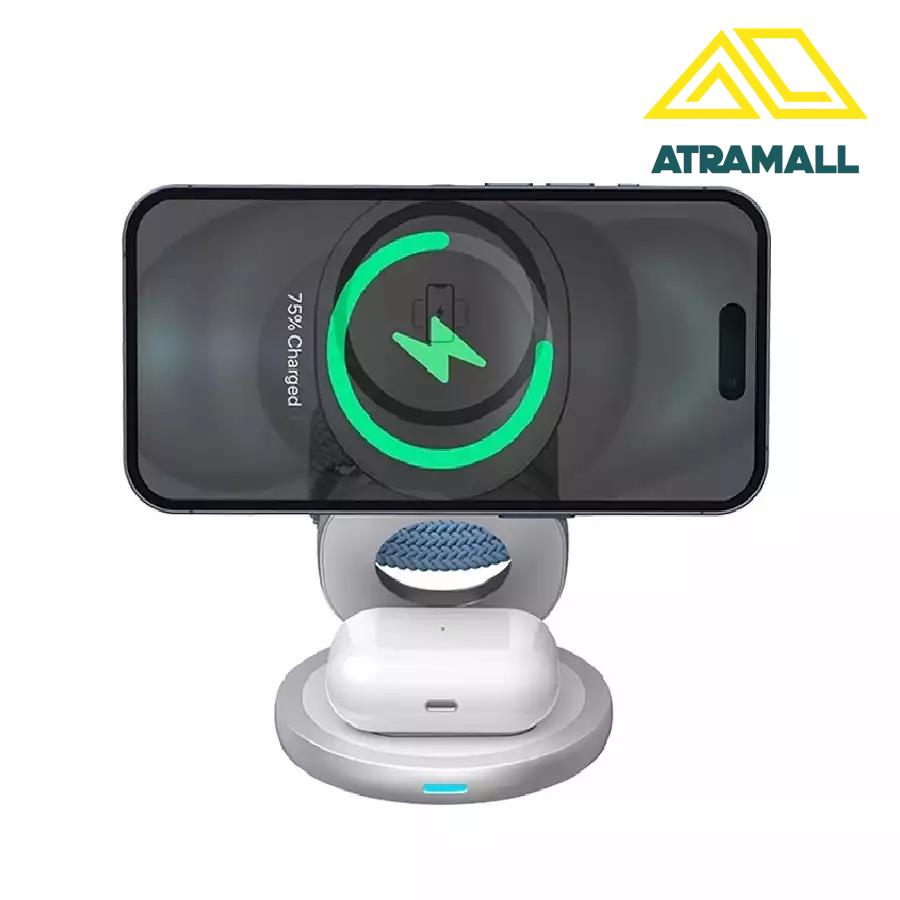 استند شارژ مغناطیسی 3 در 1 فورس مدل FPMSIND3EN1FOLD