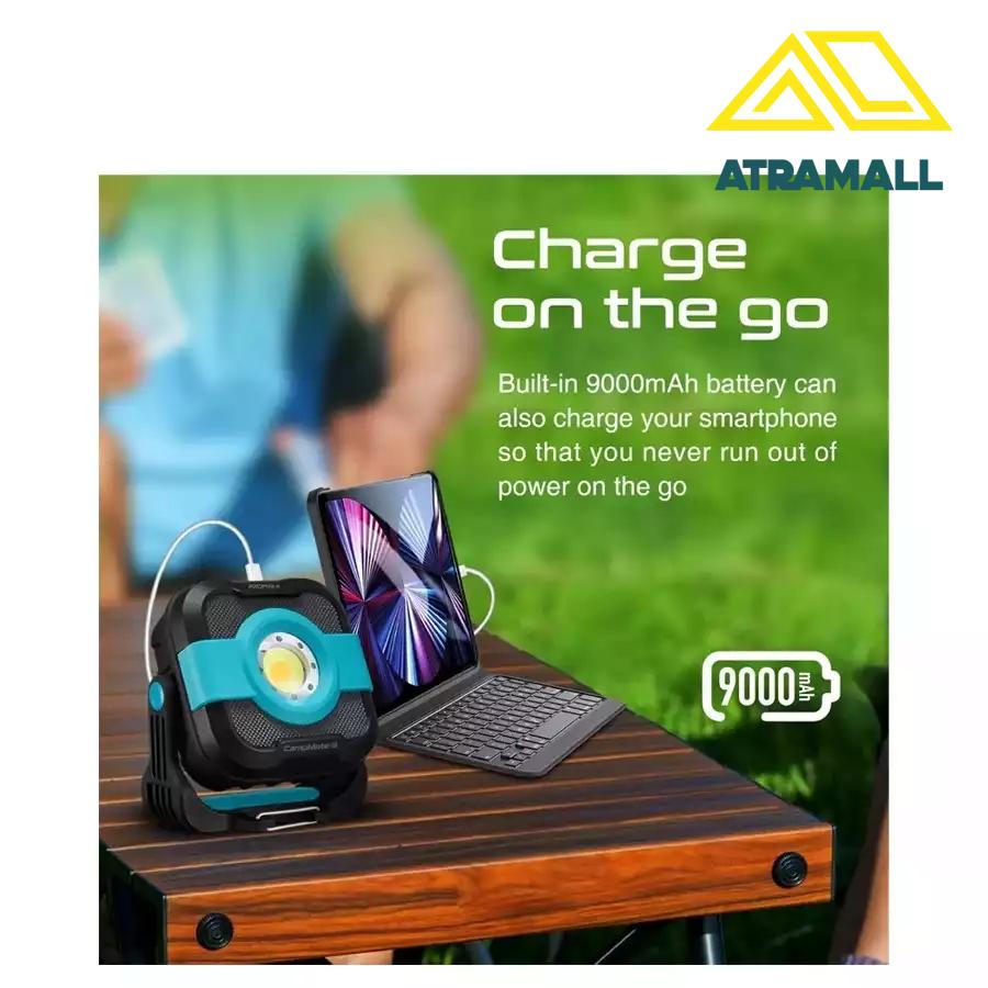 پاوربانک 9000 میلی‌آمپر و چراغ کمپینگ پرومیت مدل CAMPMATE-3