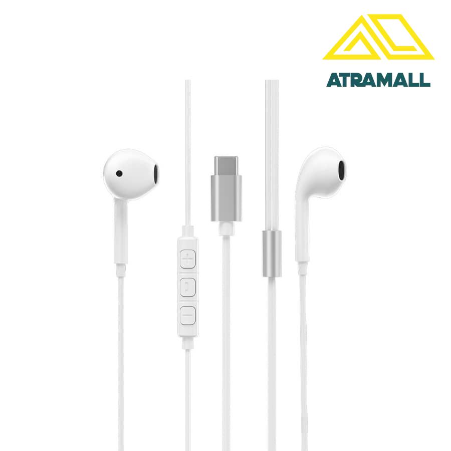 هندزفری استریو پاورولوژی با پورت USB-C و طول 1.2 متر مدل PSTREP