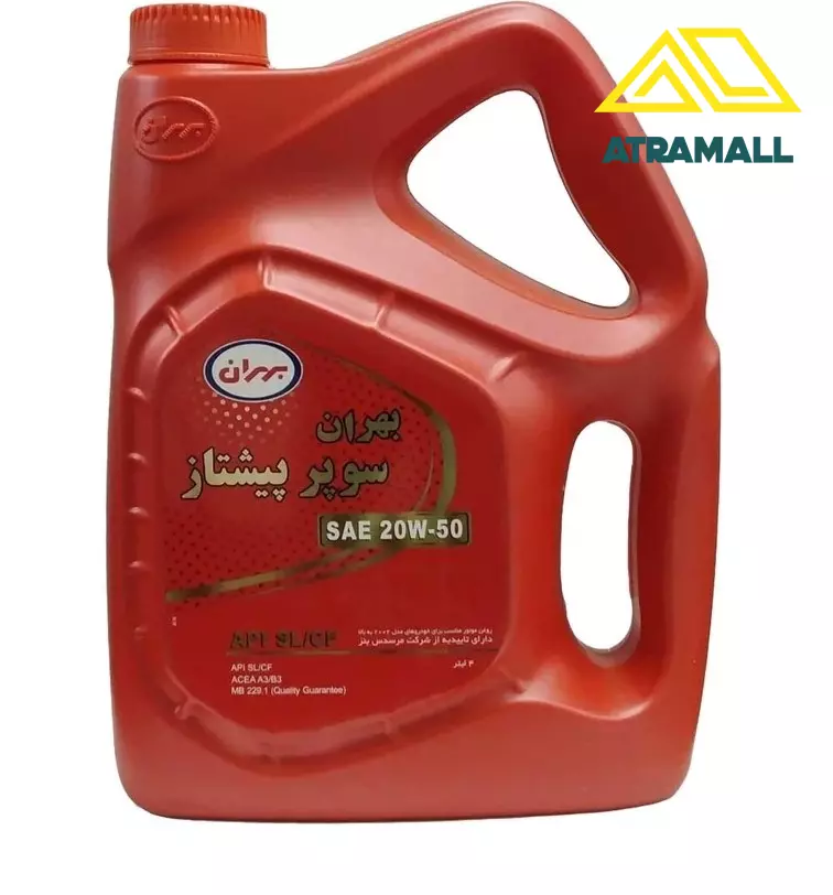 روغن موتور بهران سوپرپیشتاز 20W50 حجم 4 لیتر