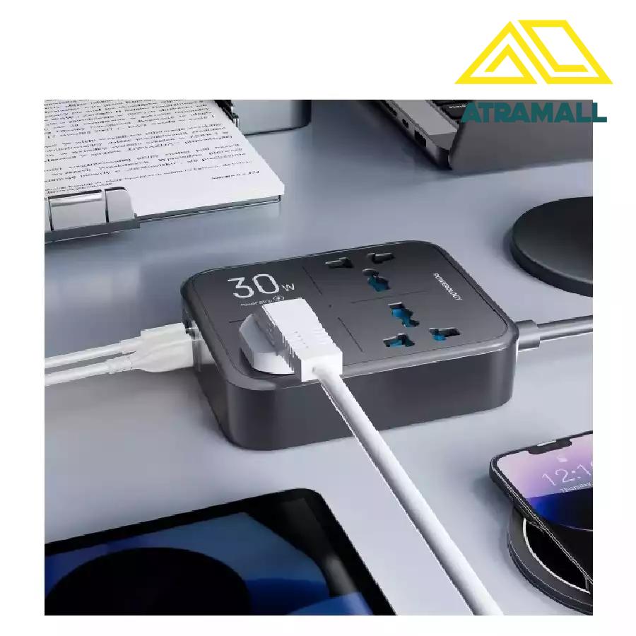 چندراهی و محافظ برق 3250 وات پاورولوژی مدل PWCUQC037