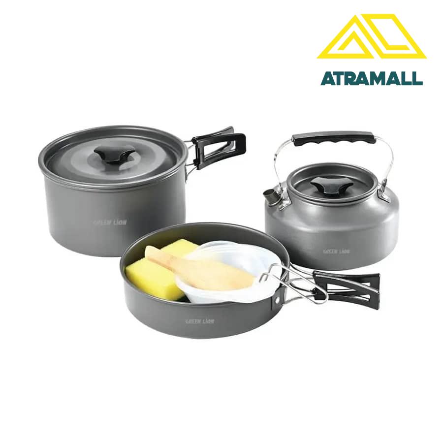 مجموعه ظروف پخت و پز کمپینگ گرین لاین مدل GN7N1COOK - 7 IN 1