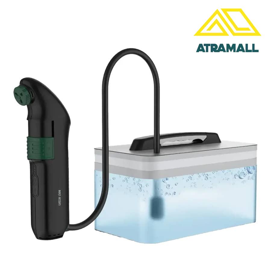 شلنگ سفری 1600 میلی آمپر همراه با مخزن آب گرین لاین مدل GNPRTVLBDT - Bidet Pro with Tank