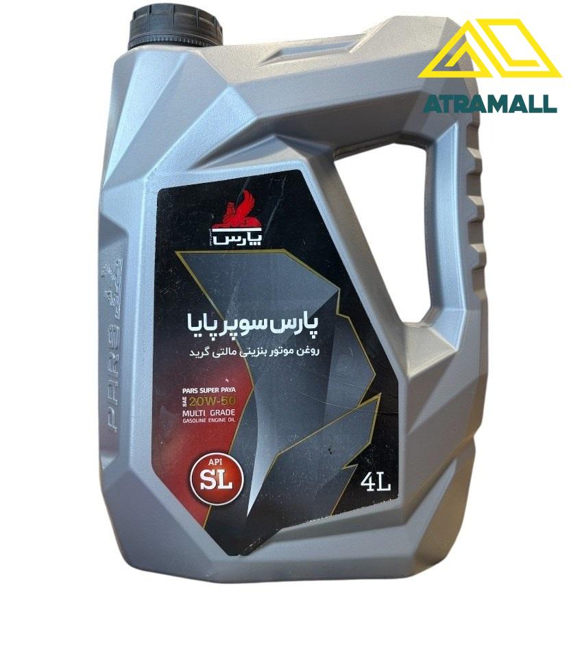 روغن موتور نفت پارس مدل سوپرپایا پریمیوم SL 20W50 حجم ۴ لیتر