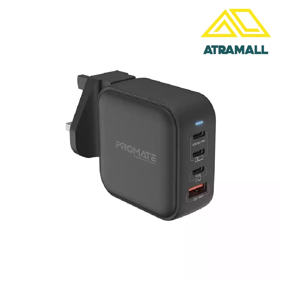 شارژر دیواری پرومیت مدل GANPORT4-100PD توان 100 وات