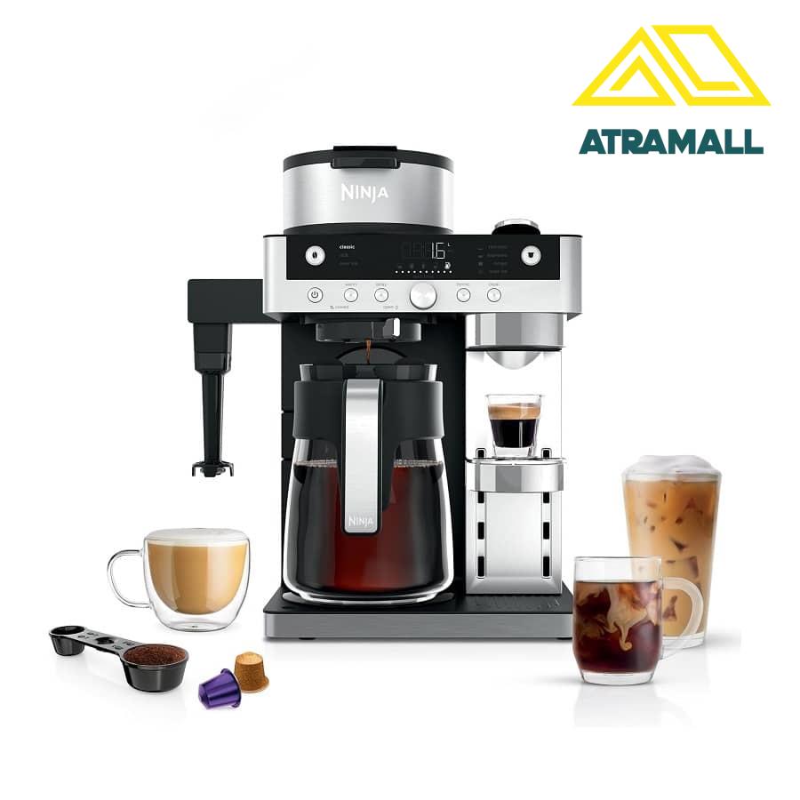 دستگاه قهوه‌ساز نینجا مدل PRESTIGE SYSTEME DUALBREW CFN802EU با قابلیت تهیه قهوه فیلتری و کپسولی